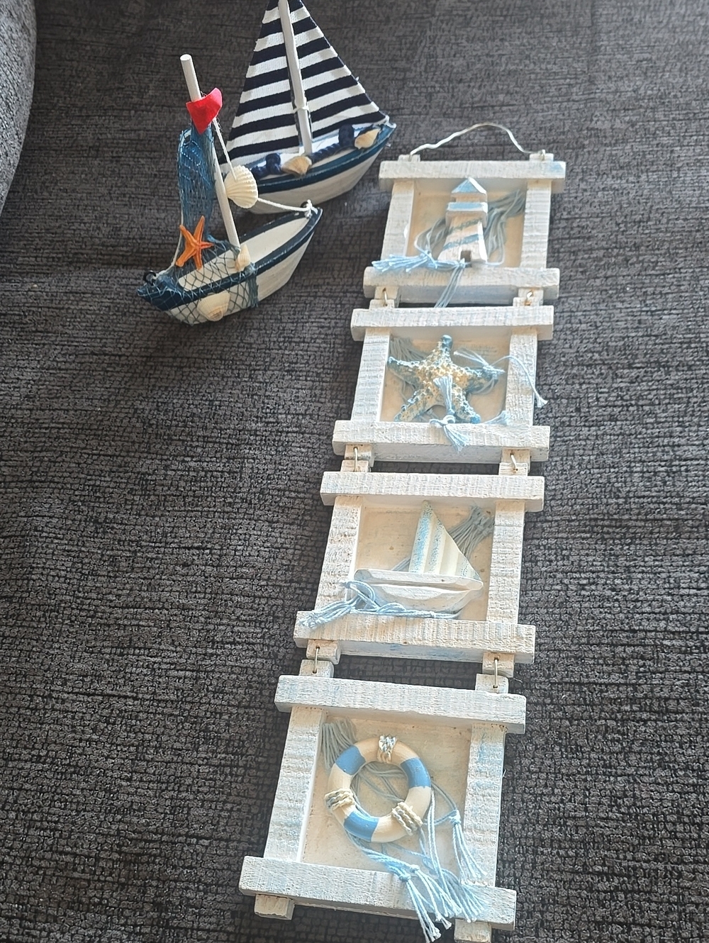 Hobby Lobby White and Blue Nautical Wall Hanging